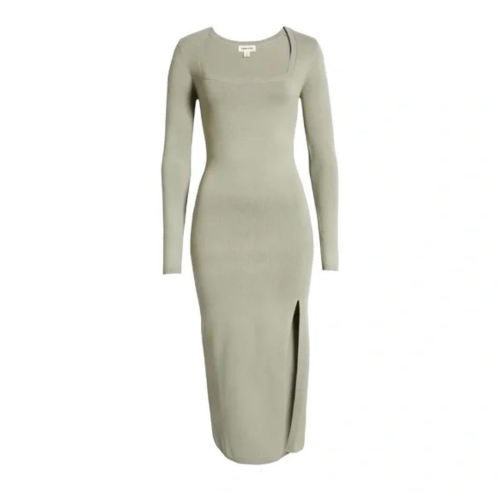 Nordstrom Open Edit sage green sweater dress